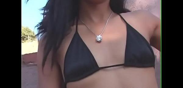  Latina young babe with small tits sucks